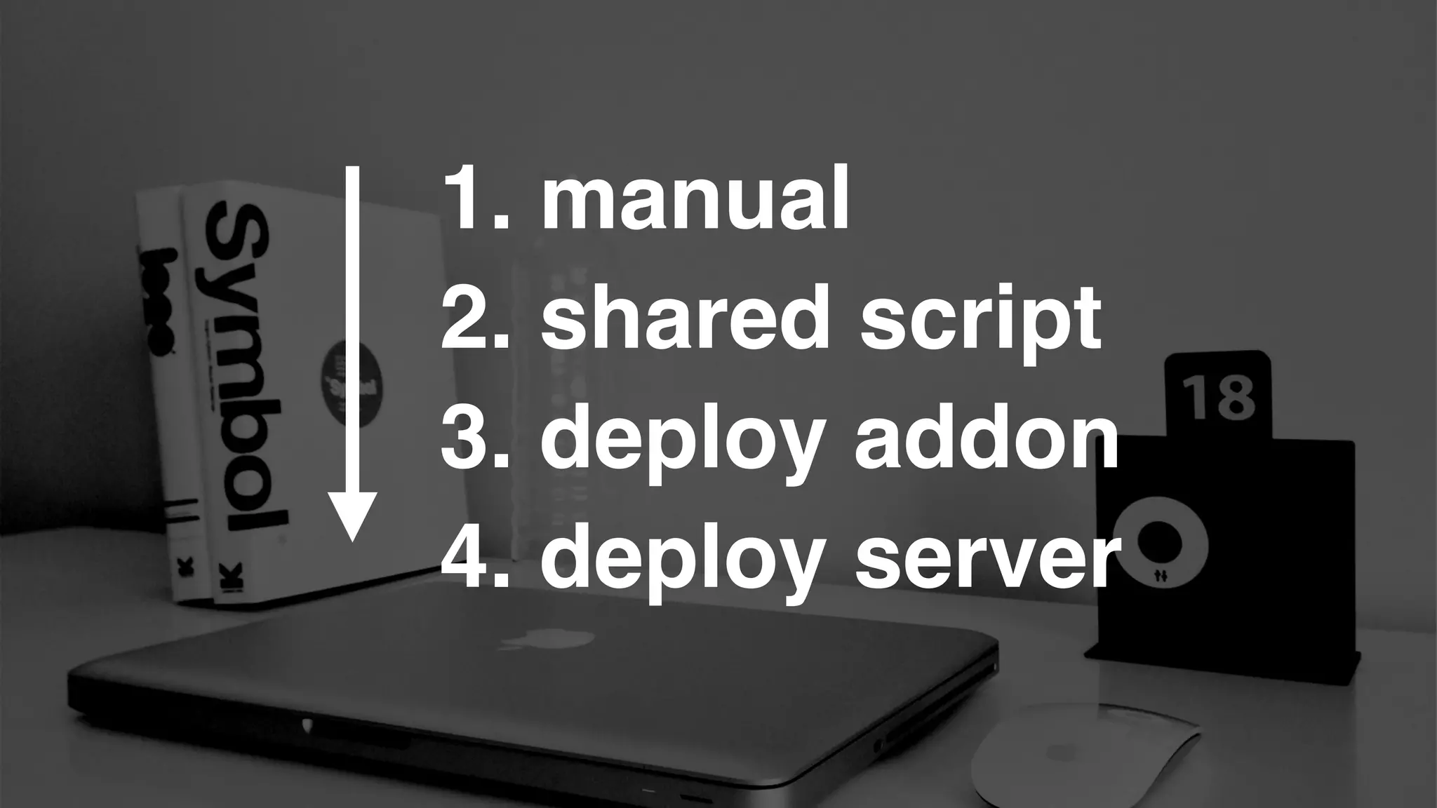 1. manual!
2. shared script!
3. deploy addon!
4. deploy server