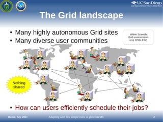 The Grid landscape
 ●    Many highly autonomous Grid sites                            Within Scientific
                  ...
