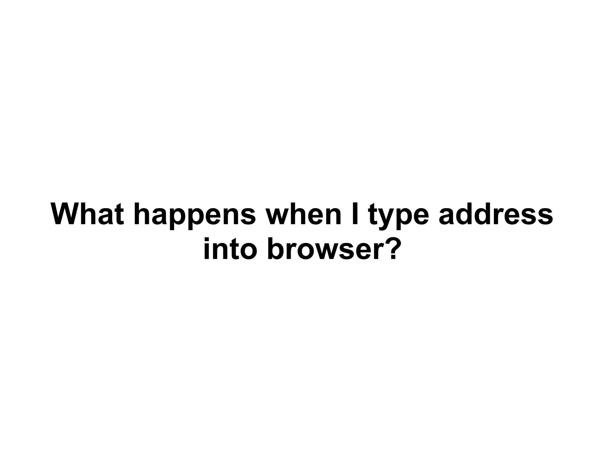 What happens when I type address into browser? 