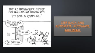 STEP BACK AND
AUTOMATE, AUTOMATE,
AUTOMATE
 