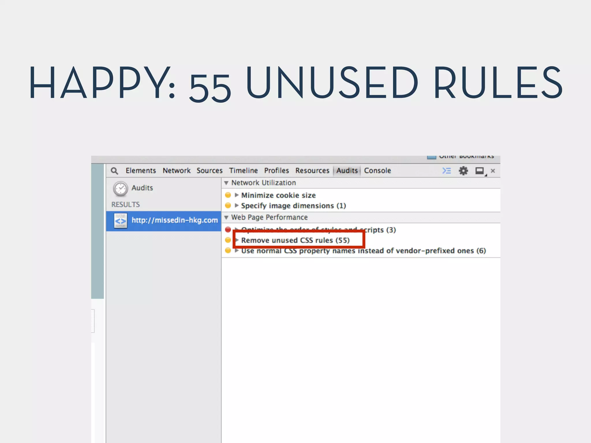 HAPPY: 55 UNUSED RULES
 