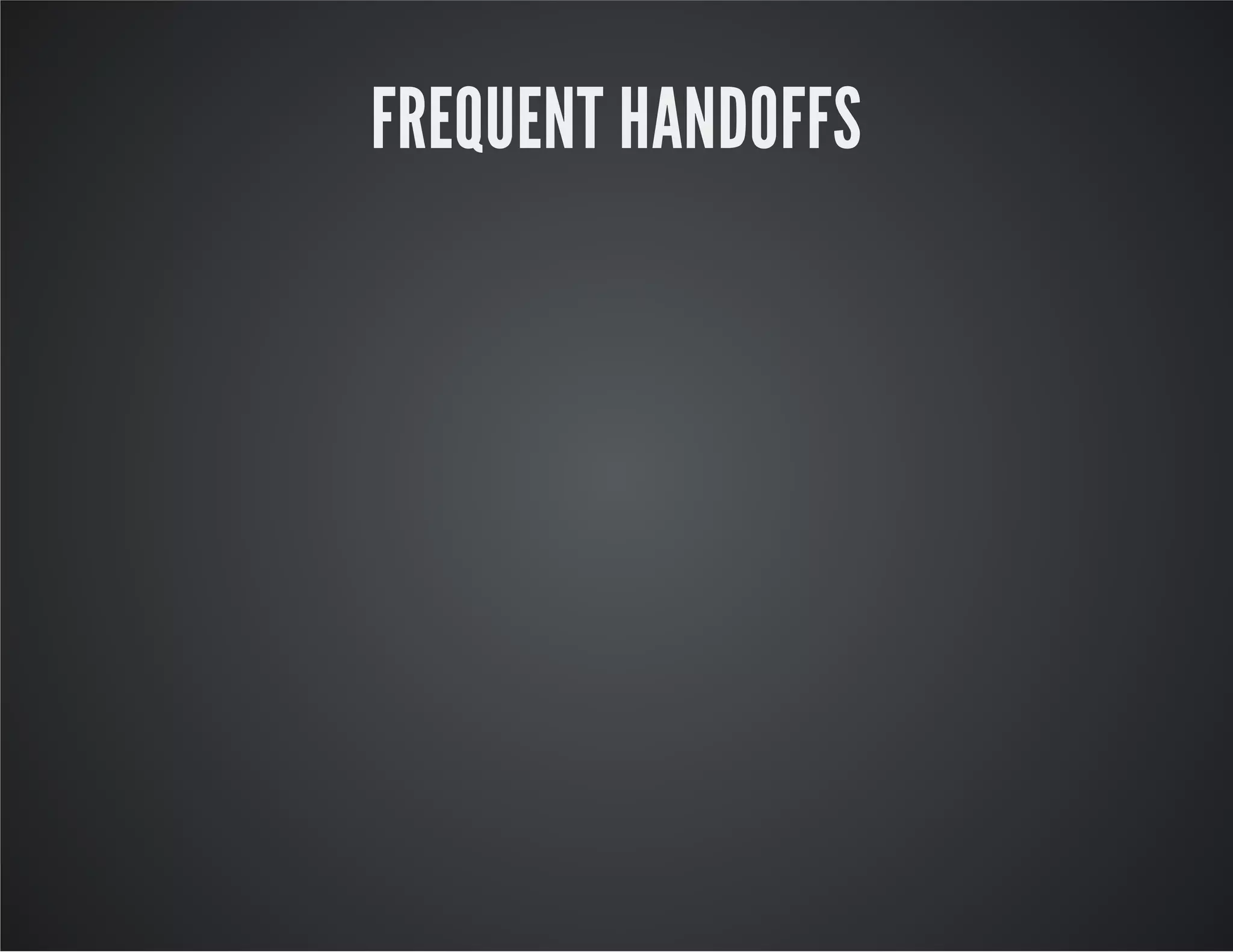 FREQUENT HANDOFFS
 