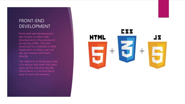 Front end web development | PPTX | Web Design and HTML | Internet