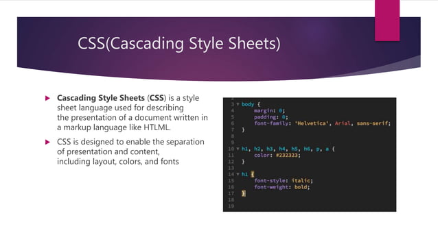 Front end web development | PPTX | Web Design and HTML | Internet
