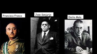 Francisco Franco Jose Sanjurjo
Emilio Mola
 