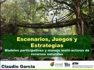 Escenarios, Juegos y 
Estrategias 
Modelos participativso y manejo multi-actores de 
recursos naturales 
Claudio Garcia 
 