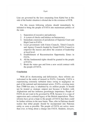 Frontier crimes regulation a case study of reforms process