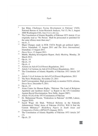 Frontier crimes regulation a case study of reforms process