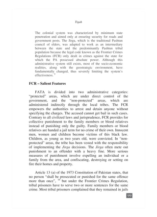Frontier crimes regulation a case study of reforms process