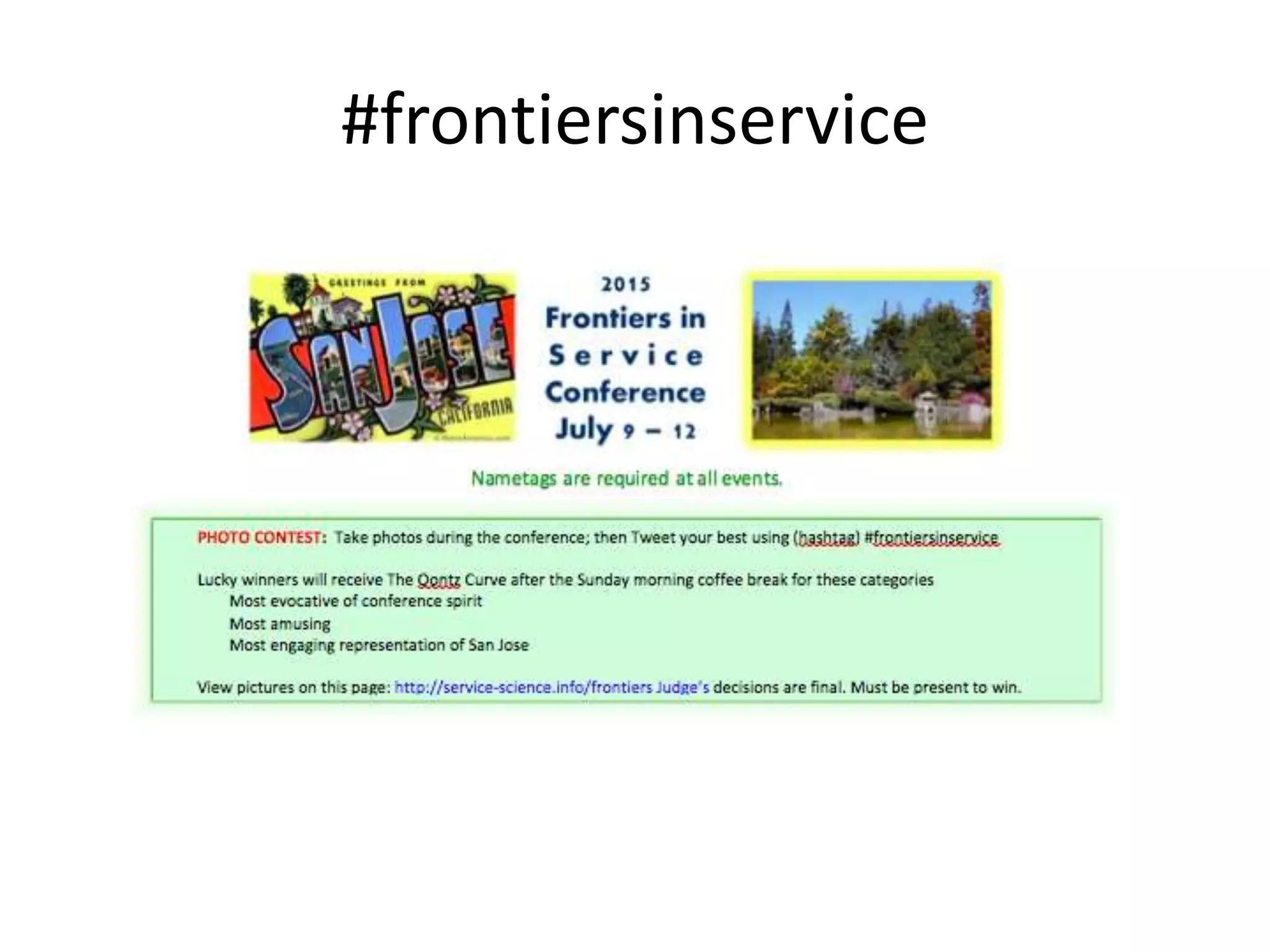#frontiersinservice
 