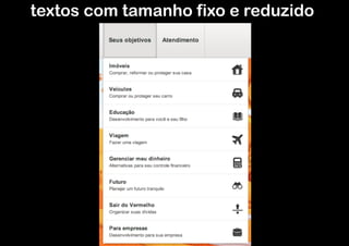 textos com tamanho fixo e reduzido
 