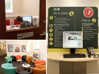 “Nice new building welcoming to the public”“Less late nights and shorter Saturdays”“Sense of job security with two services coming together”“Prefer working in the  Interview rooms to the reception desk as I know what the customer is comingin for”“Customer loves the self-issue machines and thinks the building is bright and cheerful”“Customer delighted the library still looks and feels like a library”