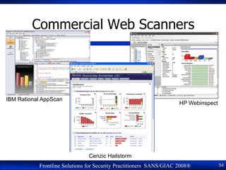 Commercial Web Scanners




IBM Rational AppScan
                                                                    HP We...