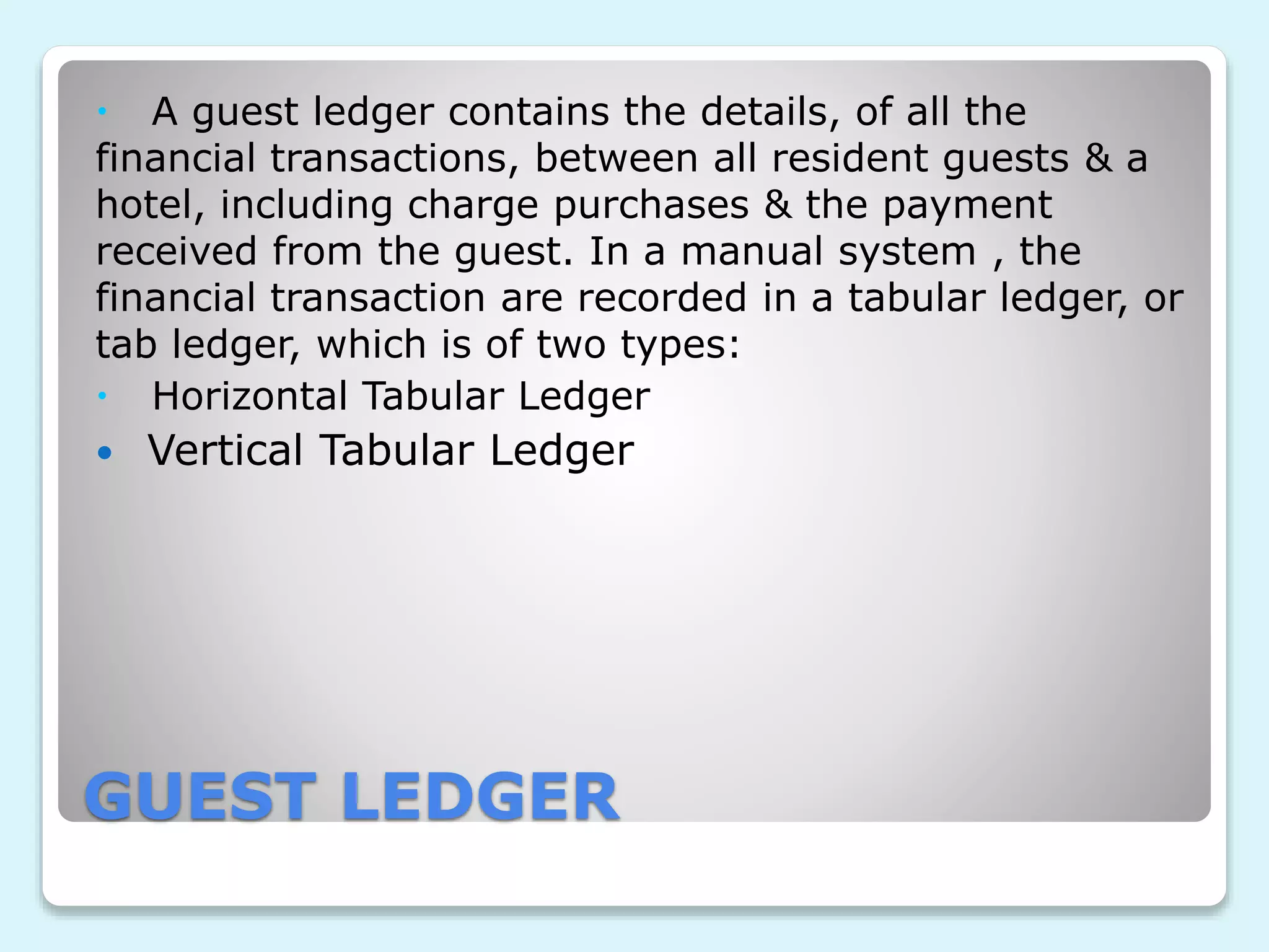 Front office accounting PPT