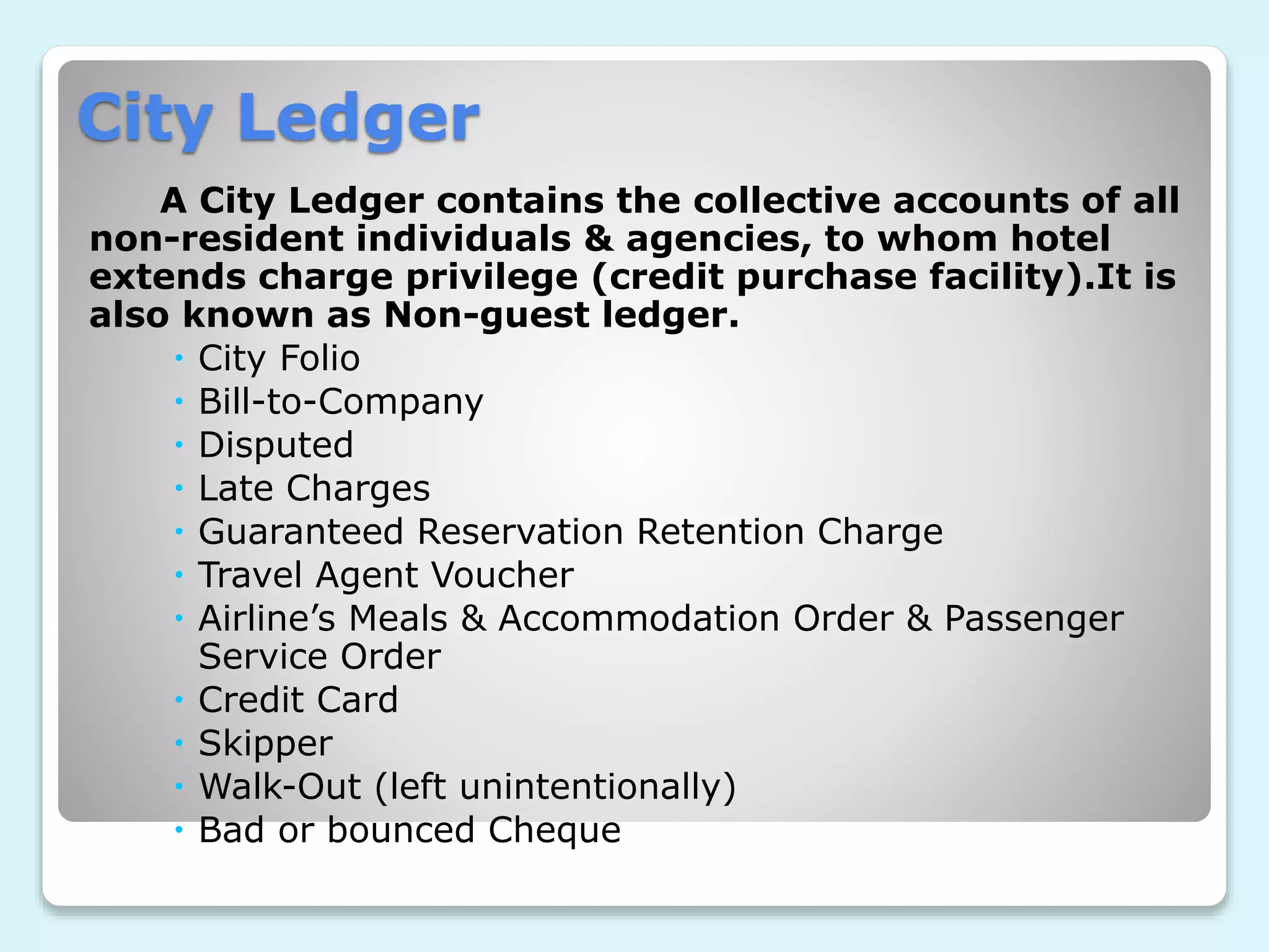 Front office accounting PPT