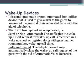 Front office communication | PPTX