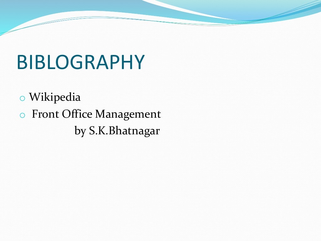 Front Office Equipments