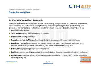 Front Office Operations | PDF