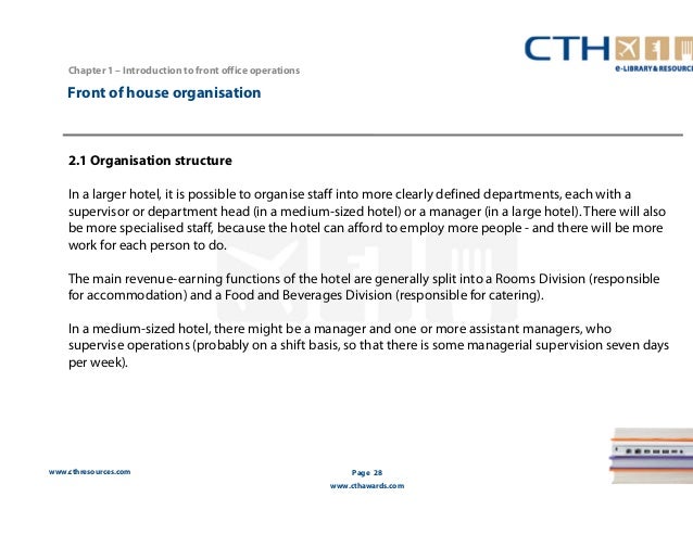 Front Office Operations