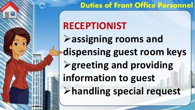 Front Office Personnel Duties By Ma Amshie