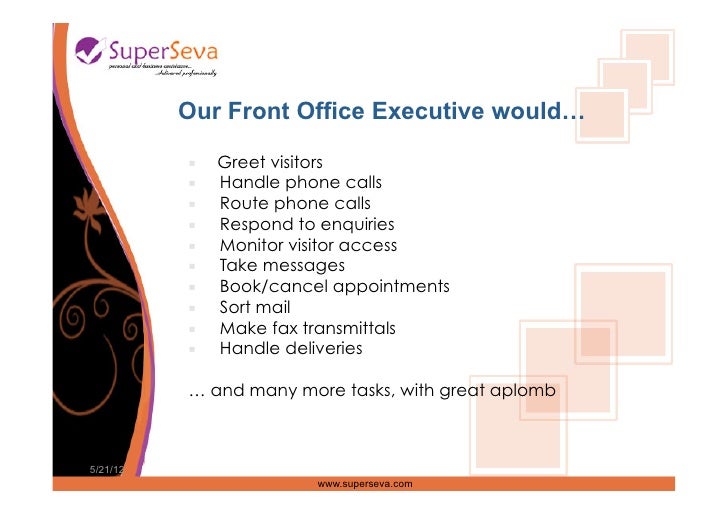 Front office services from SuperSeva