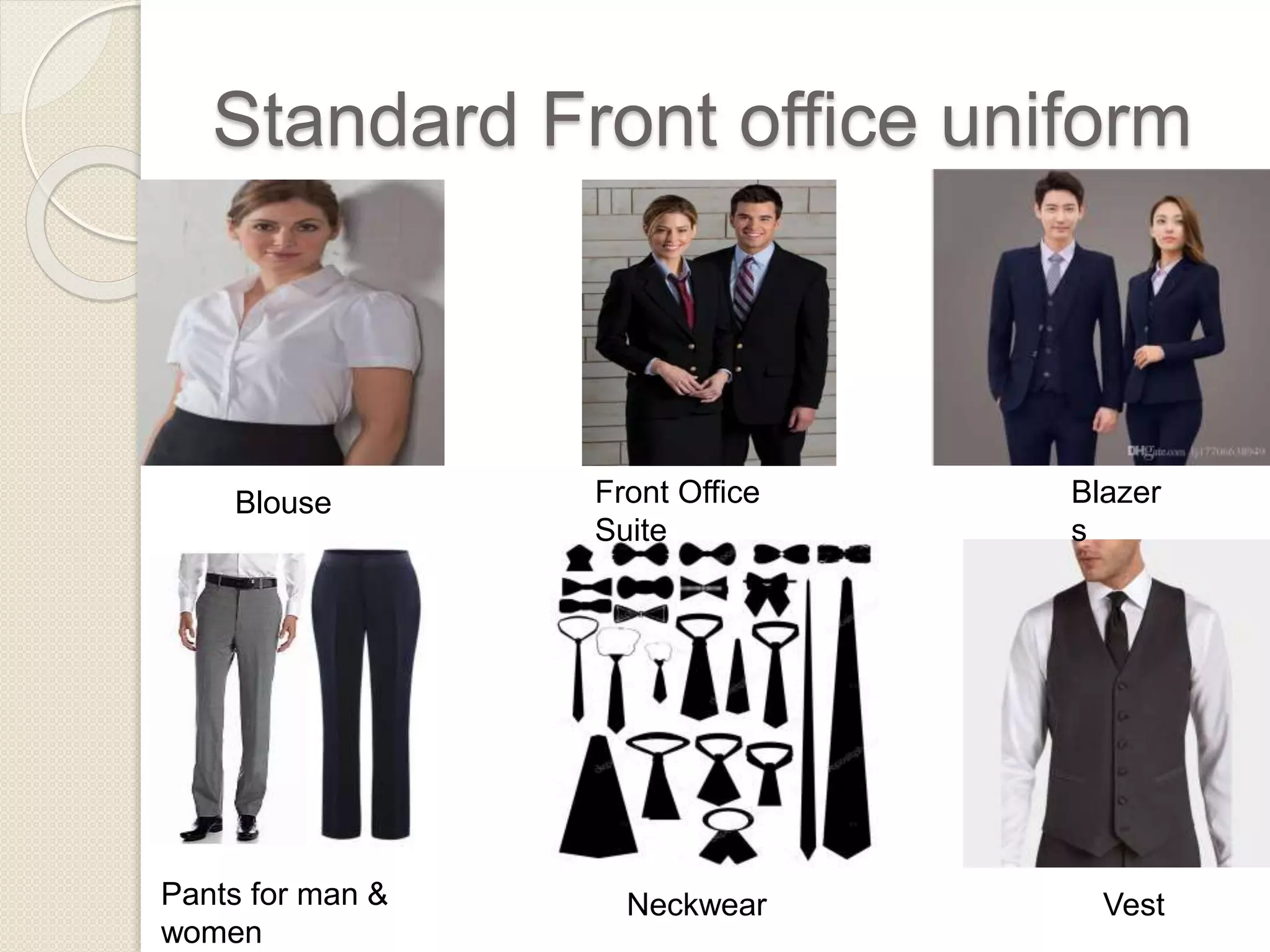 Front office staff uniform | PPTX