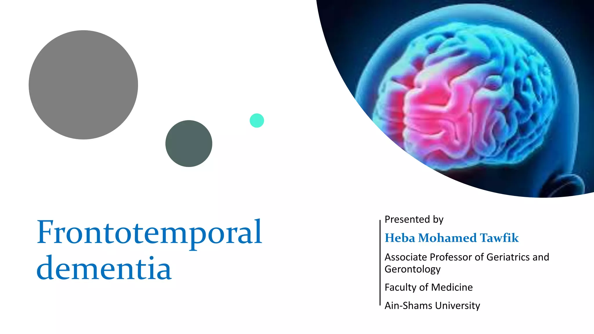 Frontotemporal dementia PPT