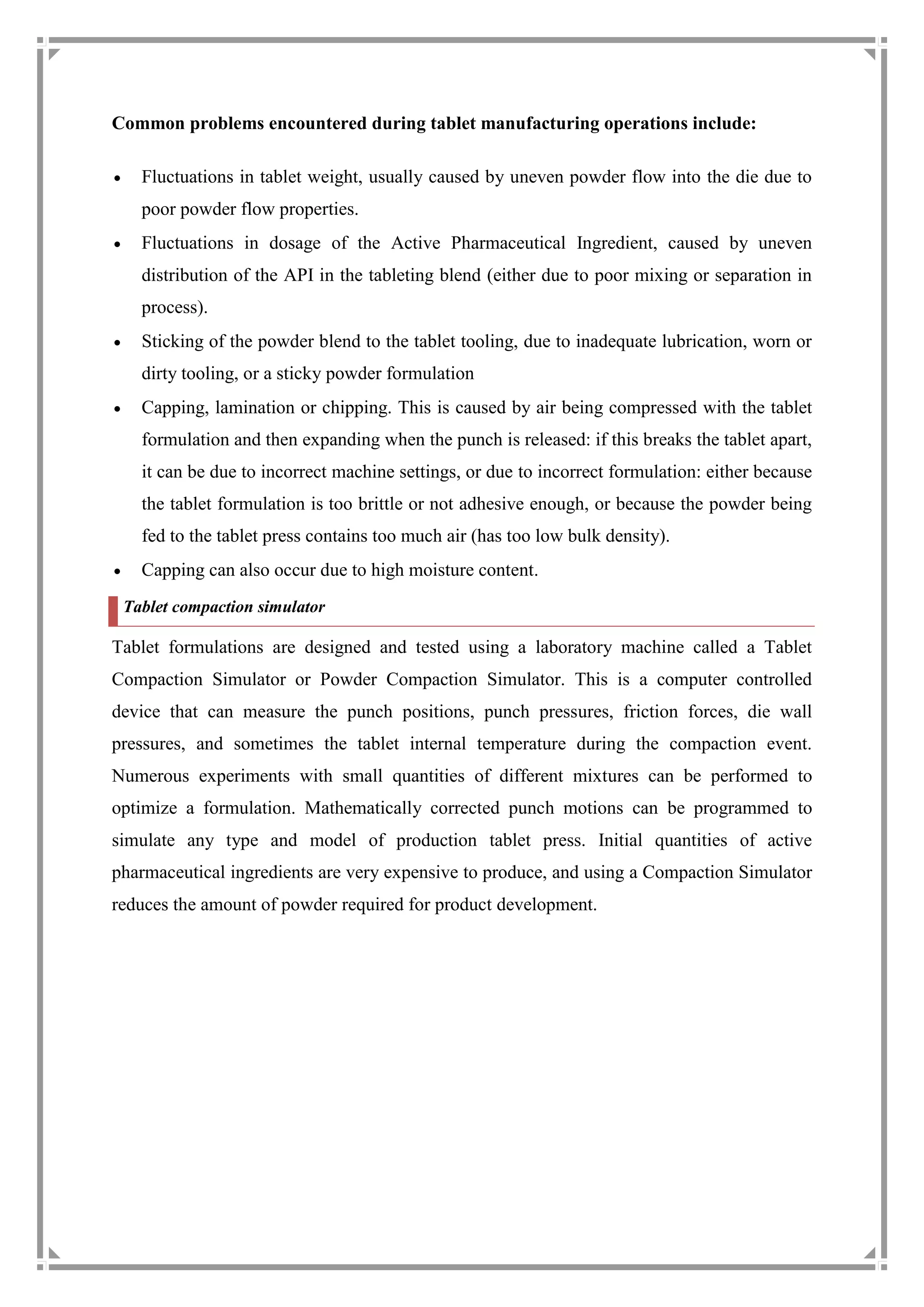 Industrial Training Projects for B. Pharma Students | PDF