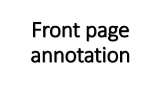 Front page
annotation
 