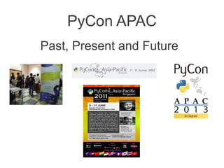 PyCon APAC
Past, Present and Future
 