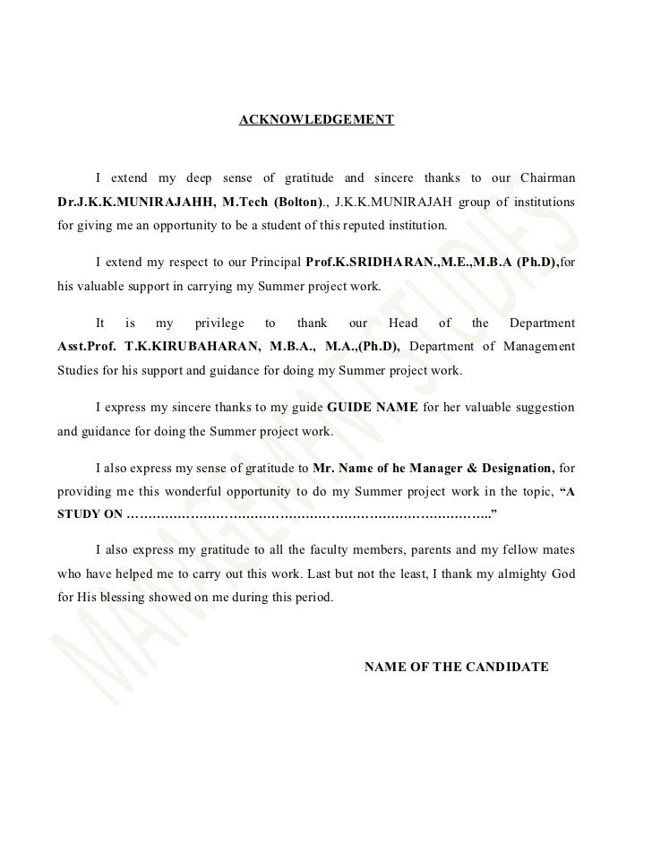 project cover page format