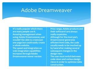 Frontpage vs dreamweaver | PPT