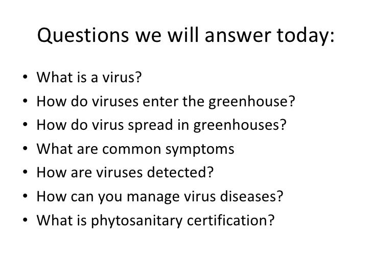 common greenhouse viruses common virus