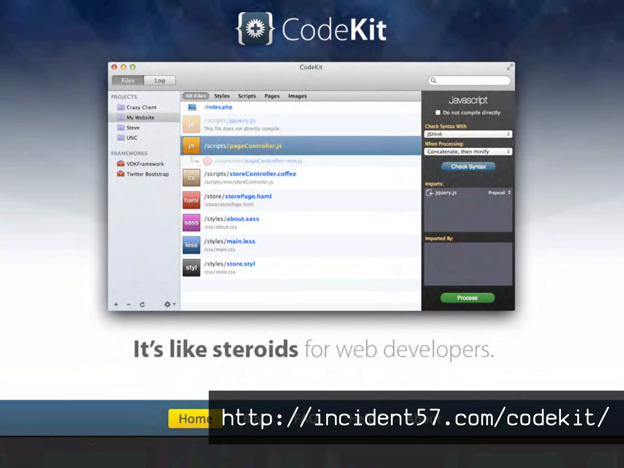 http://incident57.com/codekit/
 