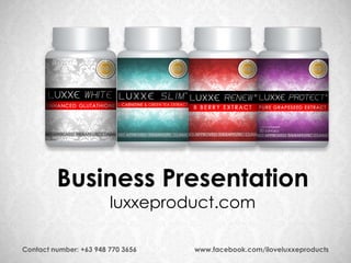 luxxeproduct.com business presentation