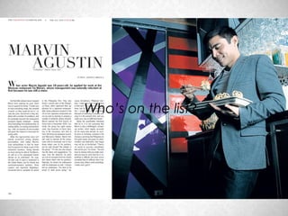 Who’s on the list?
 