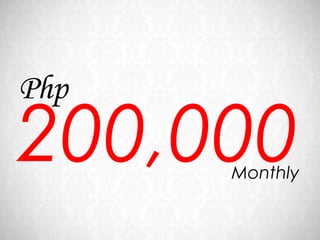 Php
200,000
      Monthly
 