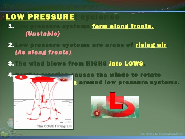 How do low-pressure systems form?