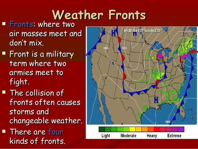 Air Masses And Fronts Map