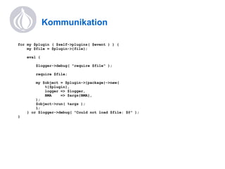 Plugins threads + wxPerl -> “use threads” vor “use Wx” 