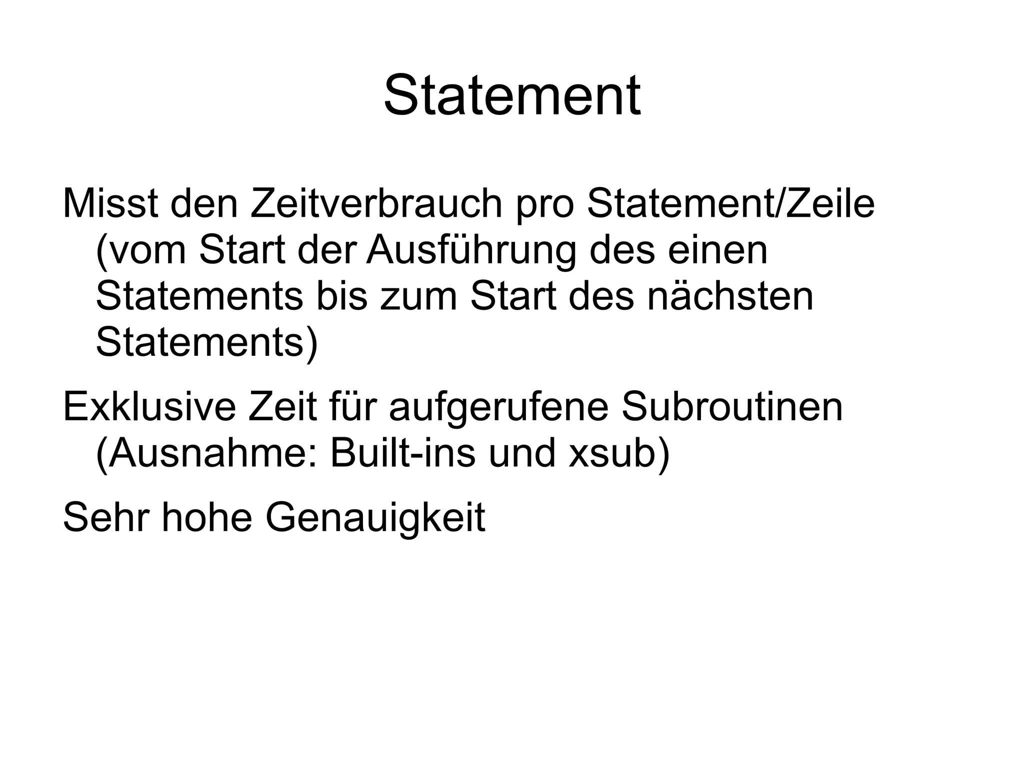 Exklusive I/O, Datenbanken, etc. 