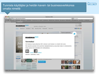 Tunnista käyttäjäsi ja heidän kaveri- tai businessverkkonsa omalla nimellä 