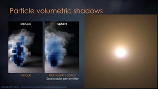 39SIGGRAPH 2015 – Advances in Real-Time Rendering course
Particle volumetric shadows
Default High quality option
Selectabl...