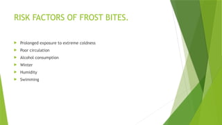 FROSTBITES-1.pptx, first aid and hospital emergencies | PPTX