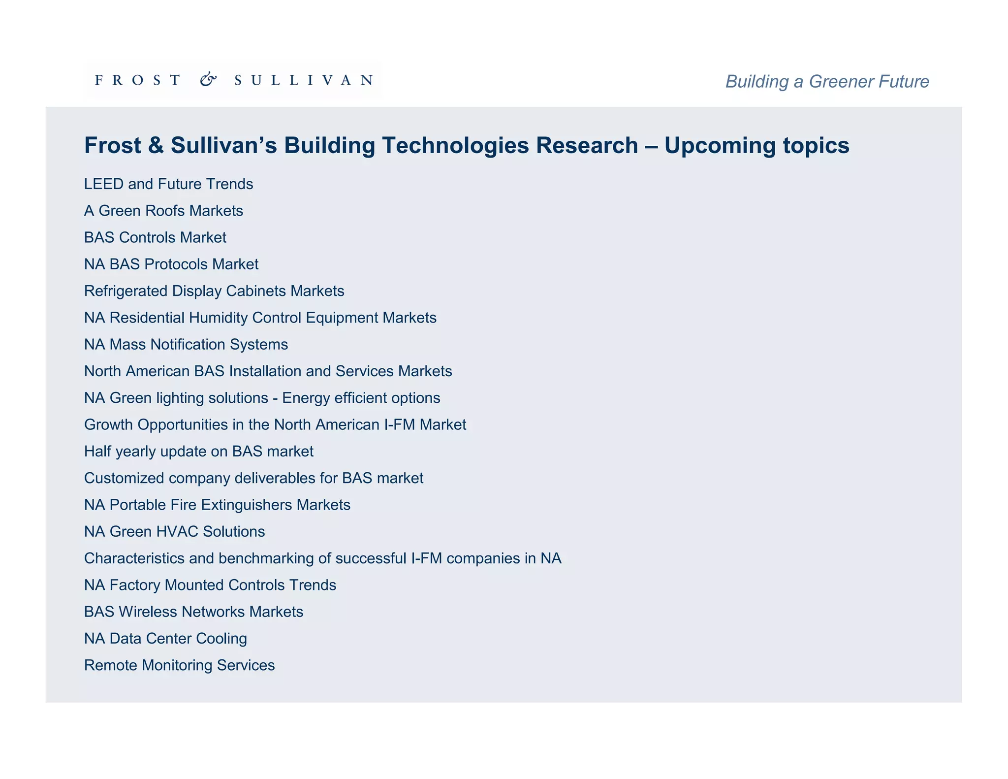 Intelligent and Green Buildings Summit - Frost & Sullivan