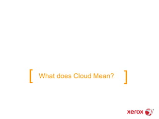 ][ What does Cloud Mean?
 