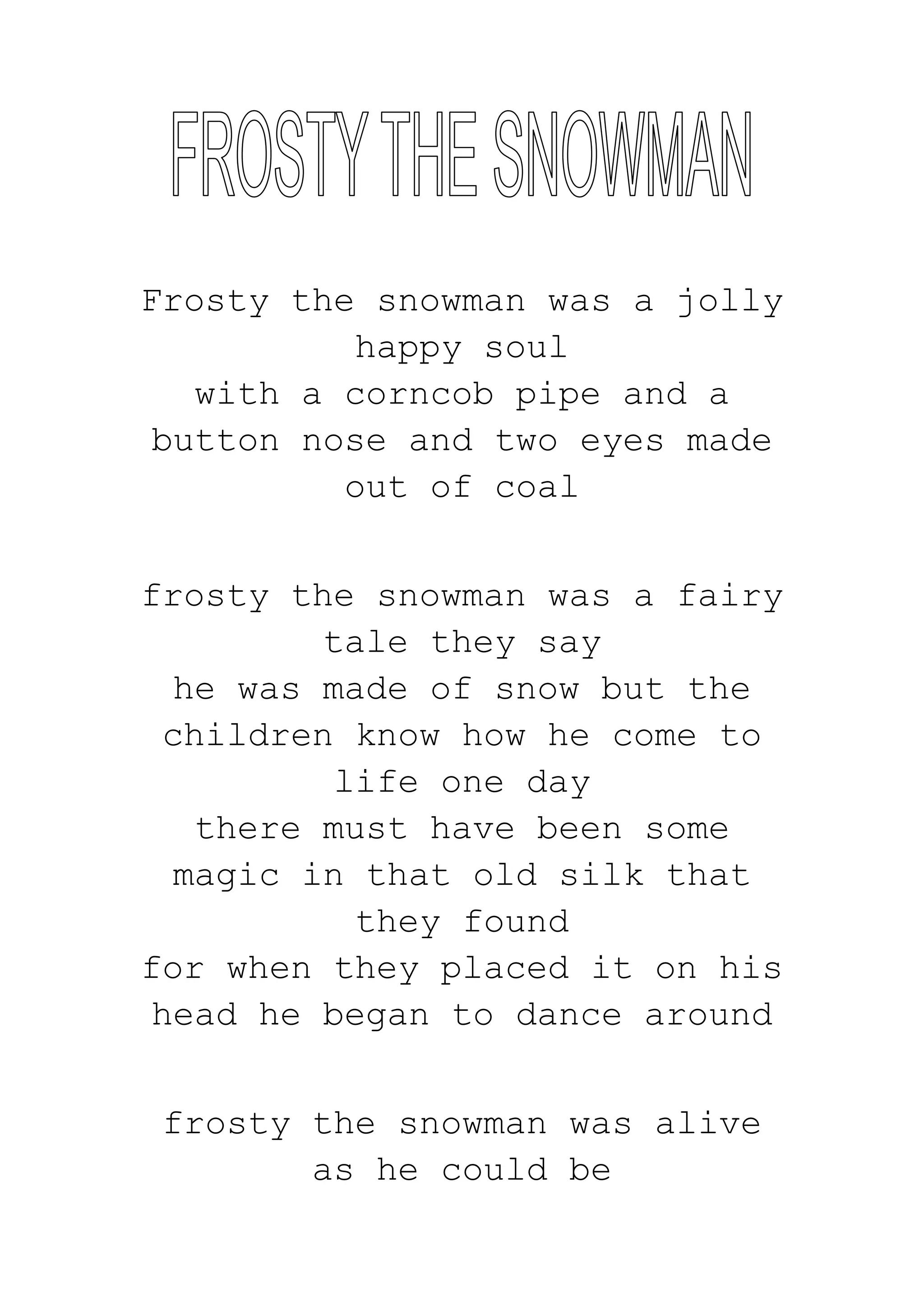 Frosty the snowman | PDF