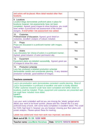 Froud Lucy Pre Production Feedback Ajo Docx