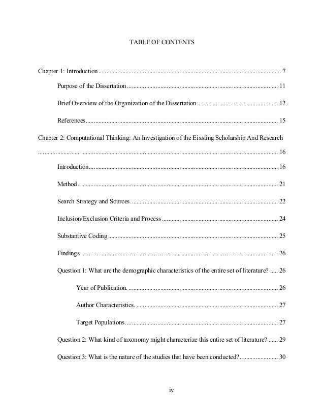 Dissertation investigation