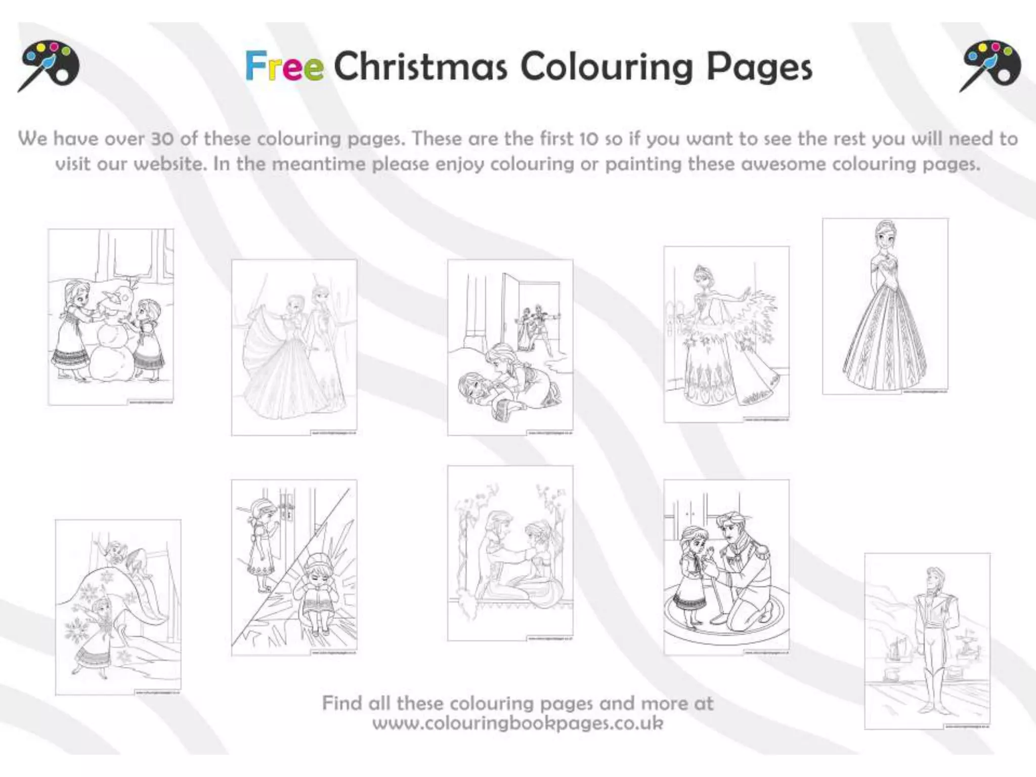 Disney Frozen Colouring Pages and Colou In Game for Kids | PPSX